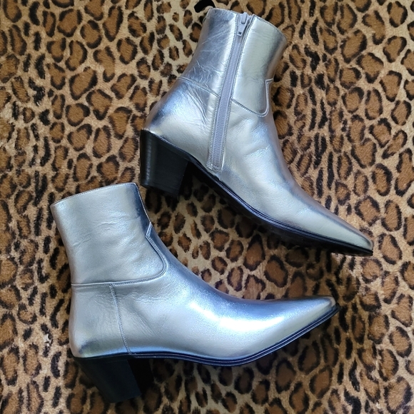 Celine Jacno 6 Silver Boot Mens Sz 39 
